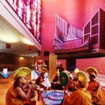 Buddhist monks build a sand mandala in the Houston Chapel at Randolph College. Buddhist monks build a sand mandala in the Houston Chapel at Randolph College.