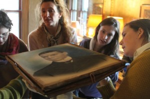 Students work in Anne Spencer House