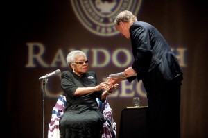 Maya Angelou speaks at Randolph College