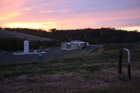 The Henrico County power plant operated by Ingenco, which burns waste landfill gas to generate electricity for Randolph College and other customers.