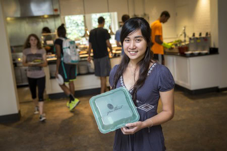 Hailey Nguyen green thread to go to-go boxes for the dining hall