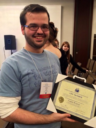 Curtis Weaver ‘17, the president of Randolph College Circle K, was inducted as a Lifetime Member into the Capital District Kiwanis Foundation.