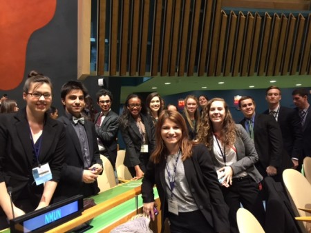 The Randolph College delegation in the main hall of the United Nations in New York City.