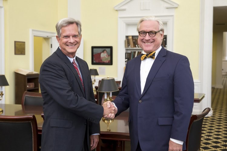 The presidents of Randolph College and CVCC signed a dual-enrollment agreement on Friday morning.