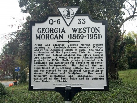 Plaque in memory of Georgia Weston Morgan