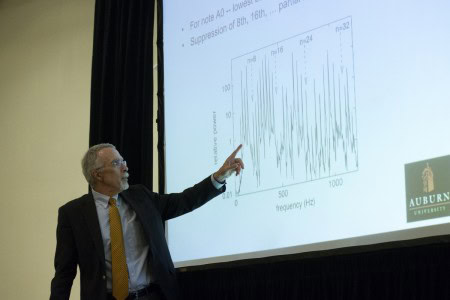 Nicholas Giordano delivers the lecture, "Physics of the Piano."