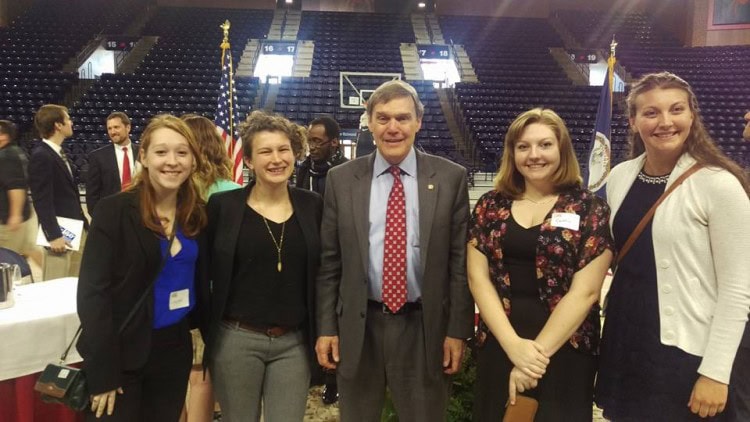 Randolph's student delegation to the Virginia Power Dialog with Virginia Department of Environmental Quality Director David Paylor.