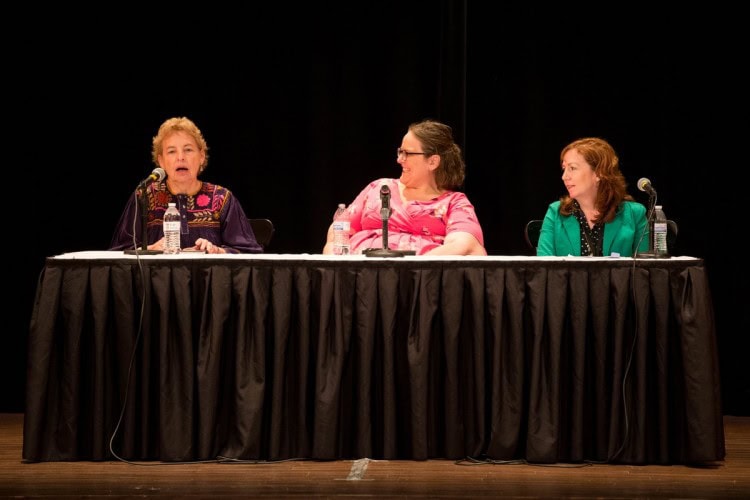 (From left) Macon Foster McCrossen '61, Gwen Beattie '01, and Alison Buckley '91 served as panelists for a Careers Through the Years discussion as part of the 2016 Reunion.