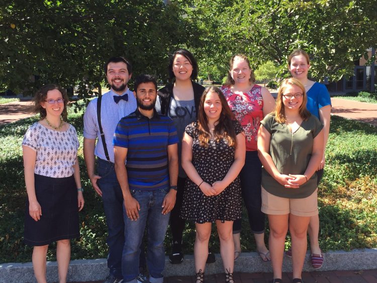 Allison Brooks '18 is pictured (front row, far right) with other undergraduate researchers in the program on Penn State's campus.