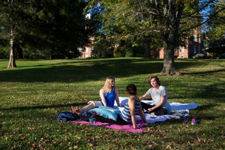 Students on front campus