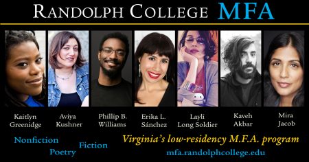 Graphic with photos of each member of the M.F.A. faculty