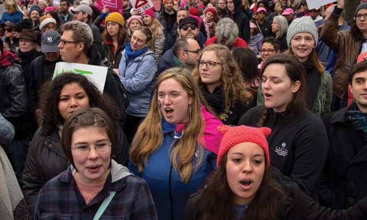 Randolph College students, faculty, and staff join the Women's March on Washington.