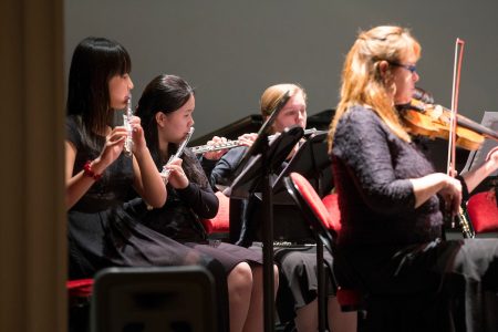 Randnolph College students and community musicians perform in a concert.