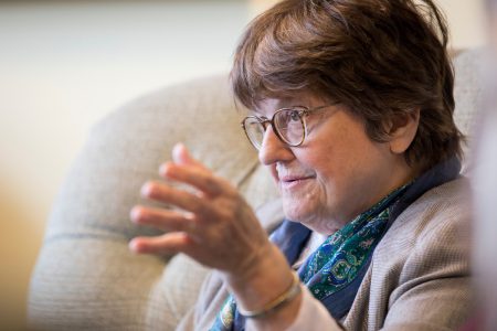 Close-up of Sister Helen Prejean