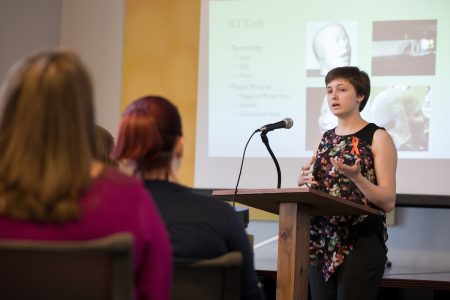 Sophia Dill '18 talks about her experience using 3-D printing to create masks for Randolph's Greek Play.