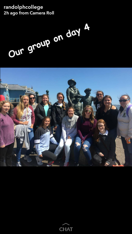 Randolph students at an emigration monument in Ireland Randolph students at an emigration monument in Ireland