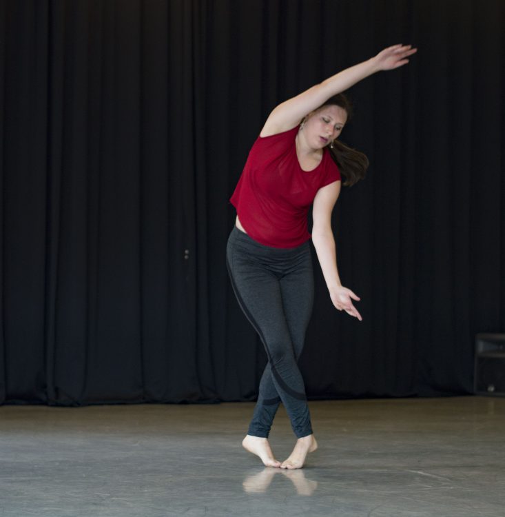 Katie Reep '19 also practiced her dance skills as part of the internship Katie Reep '19 also practiced her dance skills as part of the internship