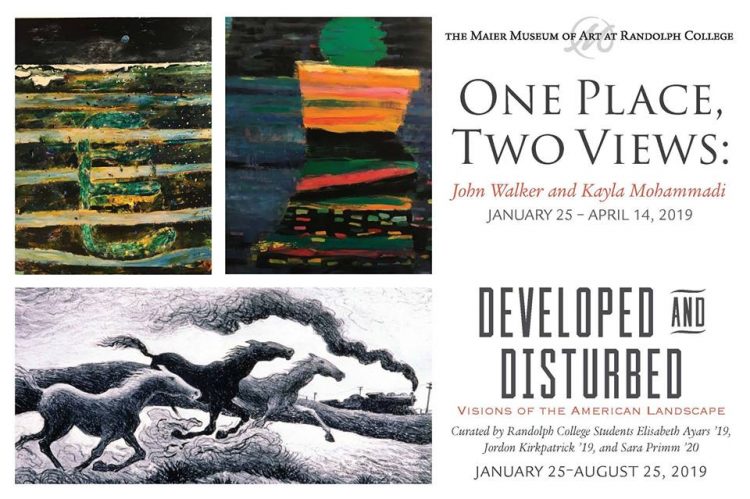 Graphic for the exhibitions, One Place, Two Views: John Walker and Kahla Mohammadi and Developed and Distubred: Visions of the American Landscape Graphic for the exhibitions, One Place, Two Views: John Walker and Kahla Mohammadi and Developed and Distubred: Visions of the American Landscape