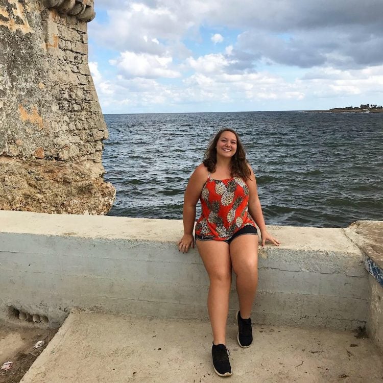 Lauren Appel '20 enjoying the views off the Cuban coast