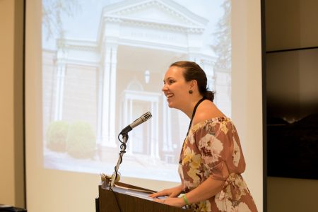 Katie Stewart Page '08 speaks at Randolph's 2018 Reunion