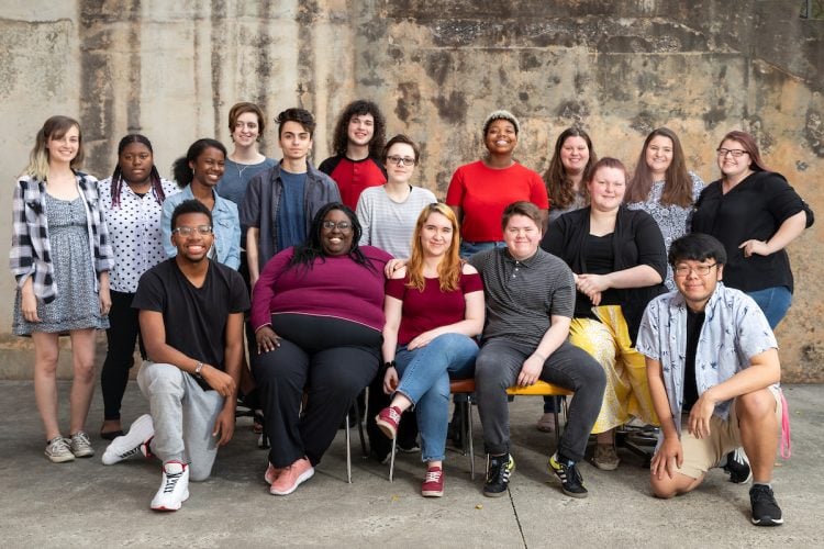 Students on the cast and stage crew for She Kills Monsters