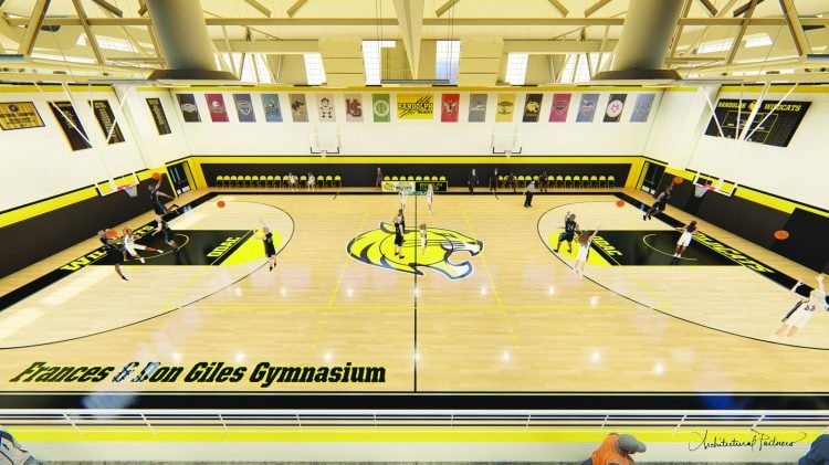 An artistic rendering of the renovation plans for Randolph's gymnasium