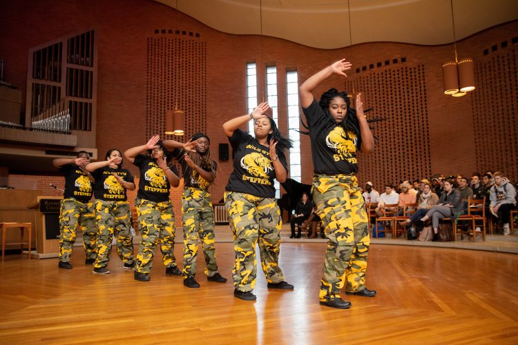 The Step Team performed a special routine at Randolph's Martin Luther King, Jr. Memorial Service in January