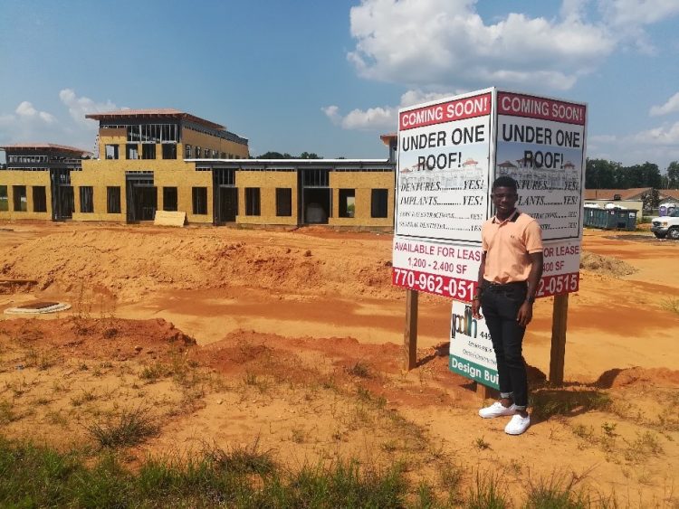 Niles Brown stands on the construction site for the new building he is helping design for Gateway Dental Exchange in Atlanta, Ga.