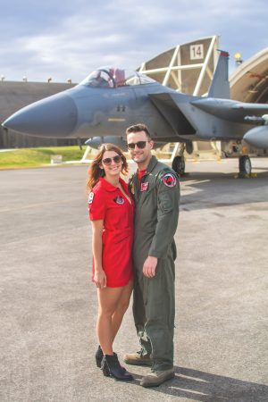 Leah Helsel Hamilton and her husband, Captain Matthew Hamilton, a fighter pilot in the U.S. Air Force