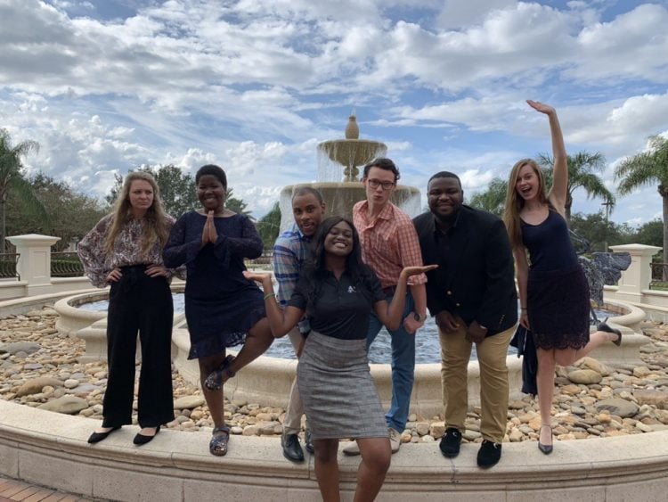 Participating students were (from left): Madeline Owens, Jdody Misidor, Da'Quan Saunders, Ranita Sarfo, Paxton Allen, Sha-Ron Bass, and Hayley Ashford