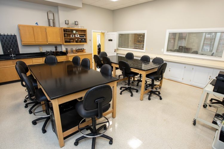 New chairs, tables, locked cabinets, freshly painted walls, and two-way mirrors are some of the most noticeable changes in the main laboratory