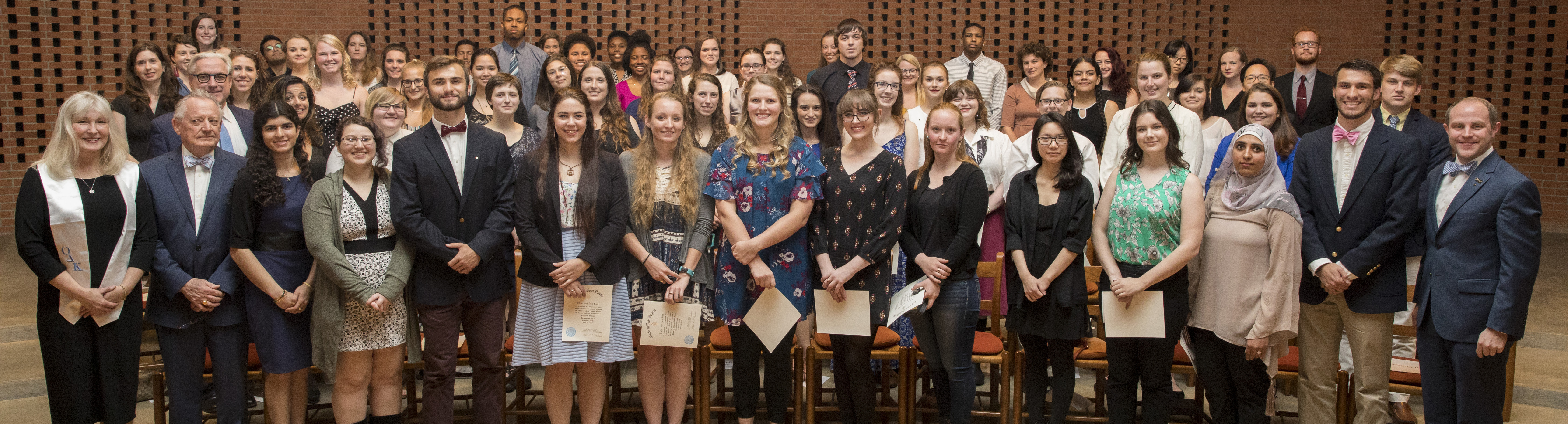 Photo of students in honor society