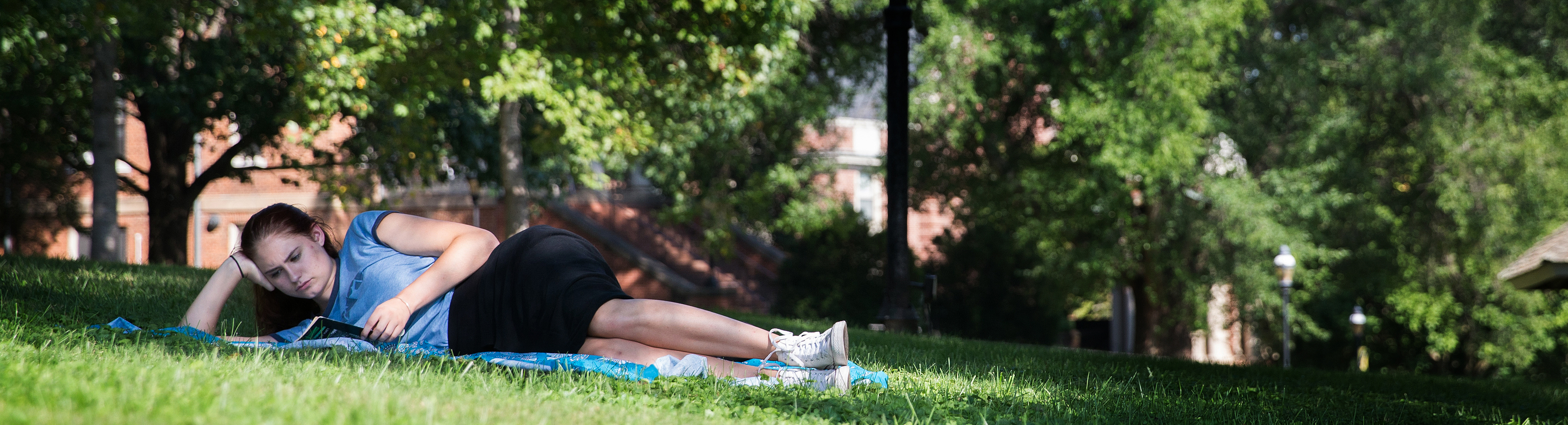 Photo of student on campus