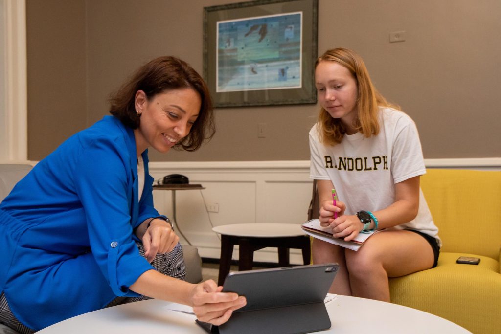 History professor Selda Altan and Megan Westerman '23