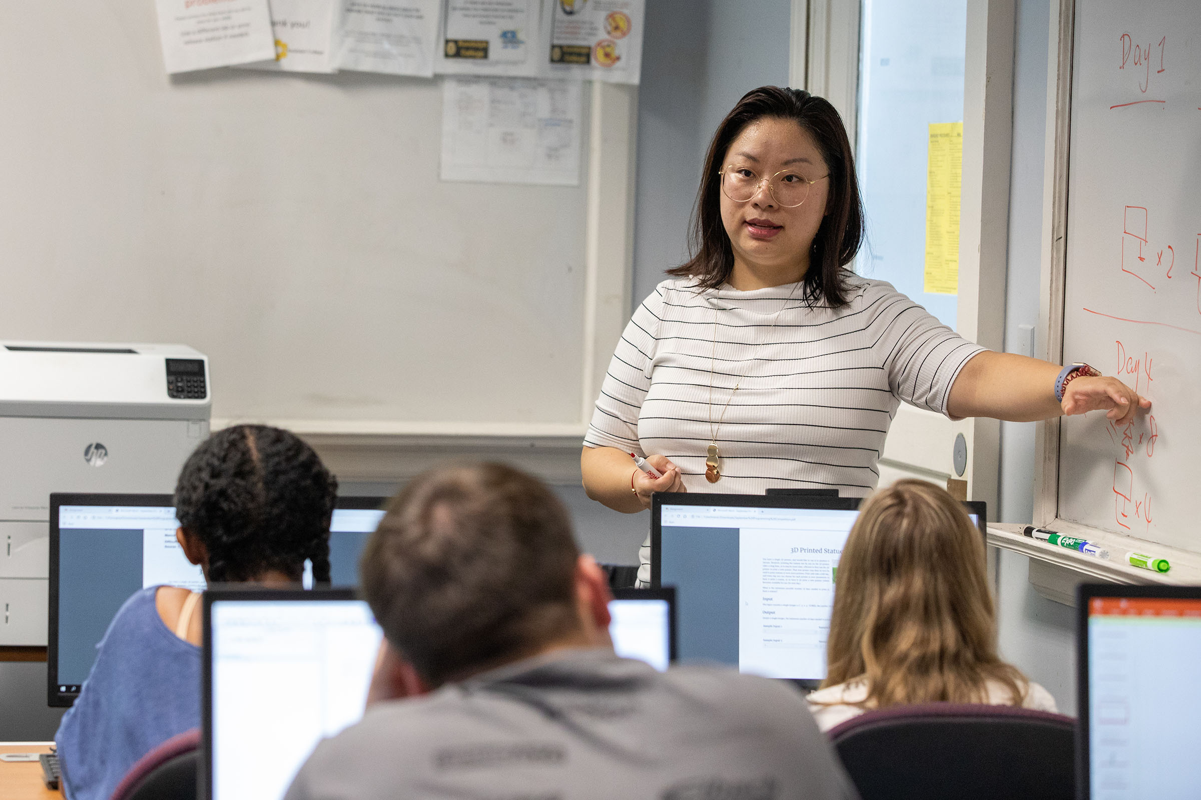 Professor Jia Wan teaches class