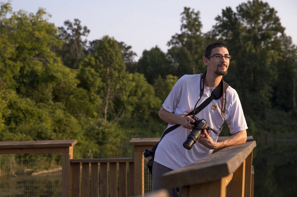 Photo of Tristan Luxner looking for birds Photo of Tristan Luxner looking for birds