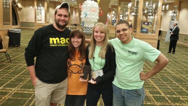 Nick Spicer, Sienna Brown '17, Katya Schwab '17, and Brandon Stroble '16 at the national APCA conference. Nick Spicer, Sienna Brown '17, Katya Schwab '17, and Brandon Stroble '16 at the national APCA conference.