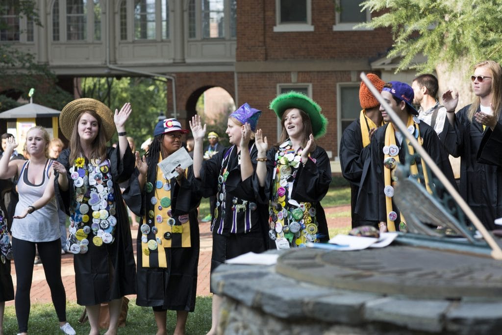 The Class of 2016 celebrates following Convocation.