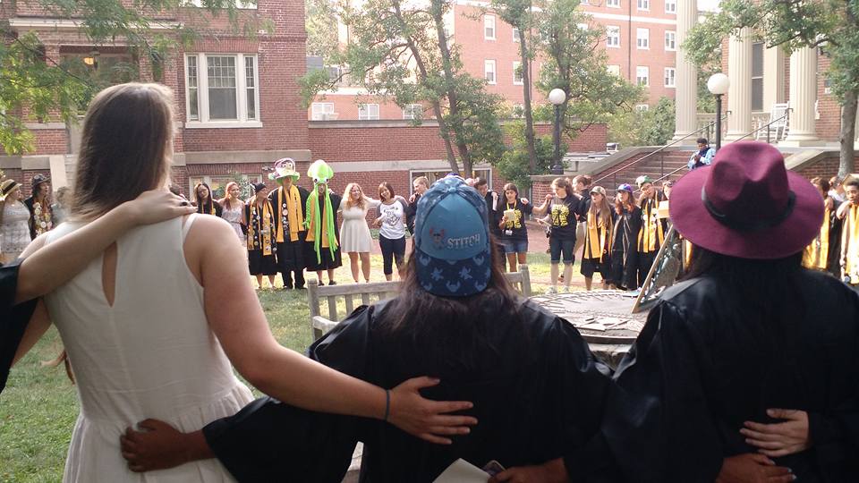 Singing around the Sundial.