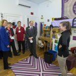 Guests toured rooms in Wright Hall during the dedication ceremony Thursday evening.