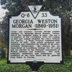 Plaque in memory of Georgia Weston Morgan