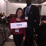 Katie Godwin '19 and Philemon Afrifa-Boakye '19 at the National Model United Nations Conference.