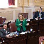 Siobhan Stolle Dunnavant ’86 speaks on the Virginia Senate floor.