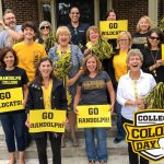 Randolph community wears black and yellow for College Colors Day.