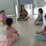 Lindsay Brents '16 teaches students in one of her classes at the Duncan Dance Academy in Shenzhen, China.