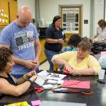 Participants in the 2016 Science Teaching Institute learn a creative way to teach earth science students about earthquakes.