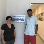 Visiting professor of American Culture Noel Wolfe and Zach Pennix '18 at the City University of New York's Centro de Estudios Puertorriquenos (Center for Puerto Rican Studies).