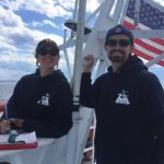 Kati Biggs '18 (left) during a whale watch