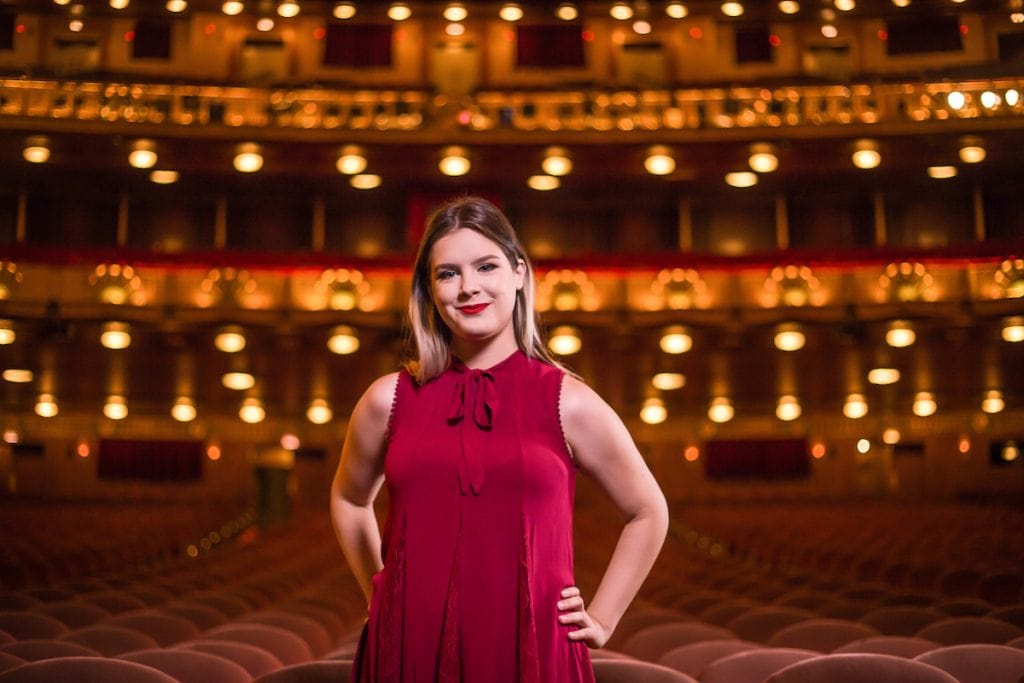 Jessica Burroughs '18 at the Lyric Opera of Chicago.