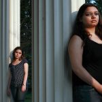 This photo of Matea Osti '08 (left) and Marwa Abdel Latif '09 ran in the New York Times in 2006. (Credit: Josh Meltzer/The New York Times/Redux)